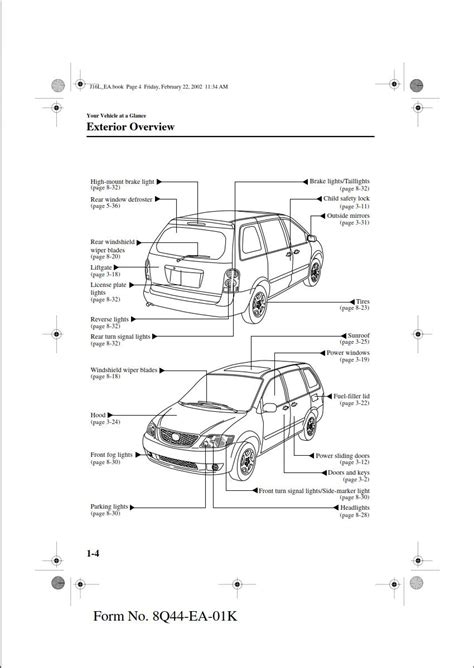 MAZDA 2002 MPV AUTOMOBILE OWNER'S MANUAL